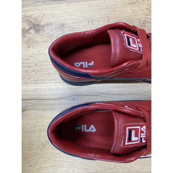 Fila Original Fitness Sneakers Mens 8 Red Navy White 90's Hip Hop 11F16LT-640 - Picture 15 of 16